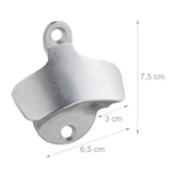 thumbnail of Relaxdays Wandflaschenöffner 2er Set, stabile Bieröffner zum Montieren, Wandöffner für Flaschen, Bar, verzinkt, silber