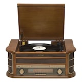 thumbnail of Denver MCR-50MK2 Retro Plattenspieler aus Holz mit Radio CD Kassette USB MP3 Soundbox