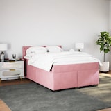 thumbnail of vidaXL Boxspringbett mit Matratze Rosa 160x200 cm Samt