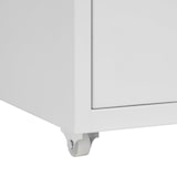 thumbnail of vidaXL Aktenschrank mit Rollen Grau 28x41x69 cm Metall