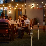 thumbnail of Relaxdays Gartenfackeln, 10er Set, Bambus, Ölfackeln für draußen, Outdoor Fackeln mit Ersatzdocht, Höhe: 80 cm, natur