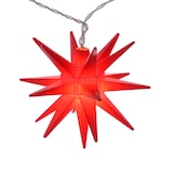 thumbnail of LED Lichterkette 3D Sterne Deko f. Außen Balkon 5 Mini Sterne Batterie Timer rot