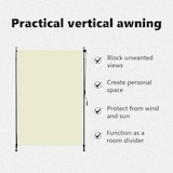 thumbnail of vidaXL Rolgordijn voor buiten 150x270 cm crème