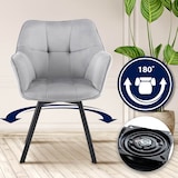 thumbnail of Lot de 2 chaises de salle à manger Jordi velours Gris foncé