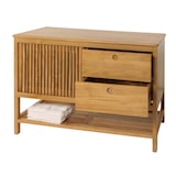 thumbnail of Teak-Waschbeckenunterschrank HWC-M70, Waschtisch Schrank, hochwertiges B-Grade-Teak (Kernholz, 20-30 Jahre), 81x106x55cm