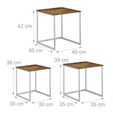 thumbnail of Helloshop26 - Lot de 3 tables basse salon gigogne bout de canapé  design moderne bois 0913002
