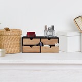 thumbnail of Relaxdays Schreibtisch Organizer, 4 Schubladen, Bambus & MDF, Schreibtischbutler Büro, HBT: 13,5x33x21 cm, natur/schwarz