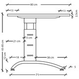 thumbnail of bümö manuell höhenverstellbarer Schreibtisch 160x80 cm in weiß - PC Tisch höhenverstellbar & groß, höhenverstellbarer Tisch Büro, großer