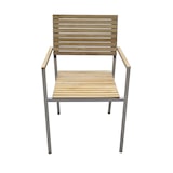 thumbnail of Stapelstuhl Garten Terrasse stapelbar Edelstahl Teak