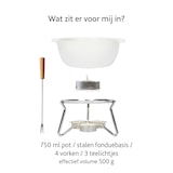 thumbnail of Boska Fondueset Party - Käsefondue - Fondue set - Fondue mit Brennpaste - Mit Teelicht - 750 ml - Keramik Fondue topf - Weiß
