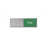 thumbnail of Madrid Silver Line Frei-/Belegt Anzeige mehrsprachig 50x150mm Set | Büro Frei- Besetzt | für Türschild Büroschild