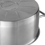 thumbnail of KLAMER Topf-Set 4-tlig. mit Glasdeckel, Induktion, extra dicke Wand- und Bodenstärke aus hochwertigem Edelstahl, unbeschichtetes Profi-Kochtopfset