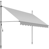 thumbnail of Klemmmarkise mit Handkurbel, höhenverstellbar - 300 x 180 cm, hellgrau