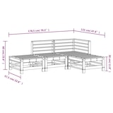 thumbnail of vidaXL 4-tlg. Garten-Lounge-Set Weiß Massivholz Kiefer