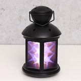 thumbnail of LED Laterne weiße Sternenmuster Hologramm Sterneneffekt Dekolaterne 22cm schwarz