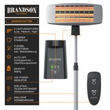 thumbnail of Brandson Heizstrahler mit Fernbedienung für Terrasse - Wärmelampe Terrassenheizstrahler - 3 Leistungsstufen - LED Power-Indikator