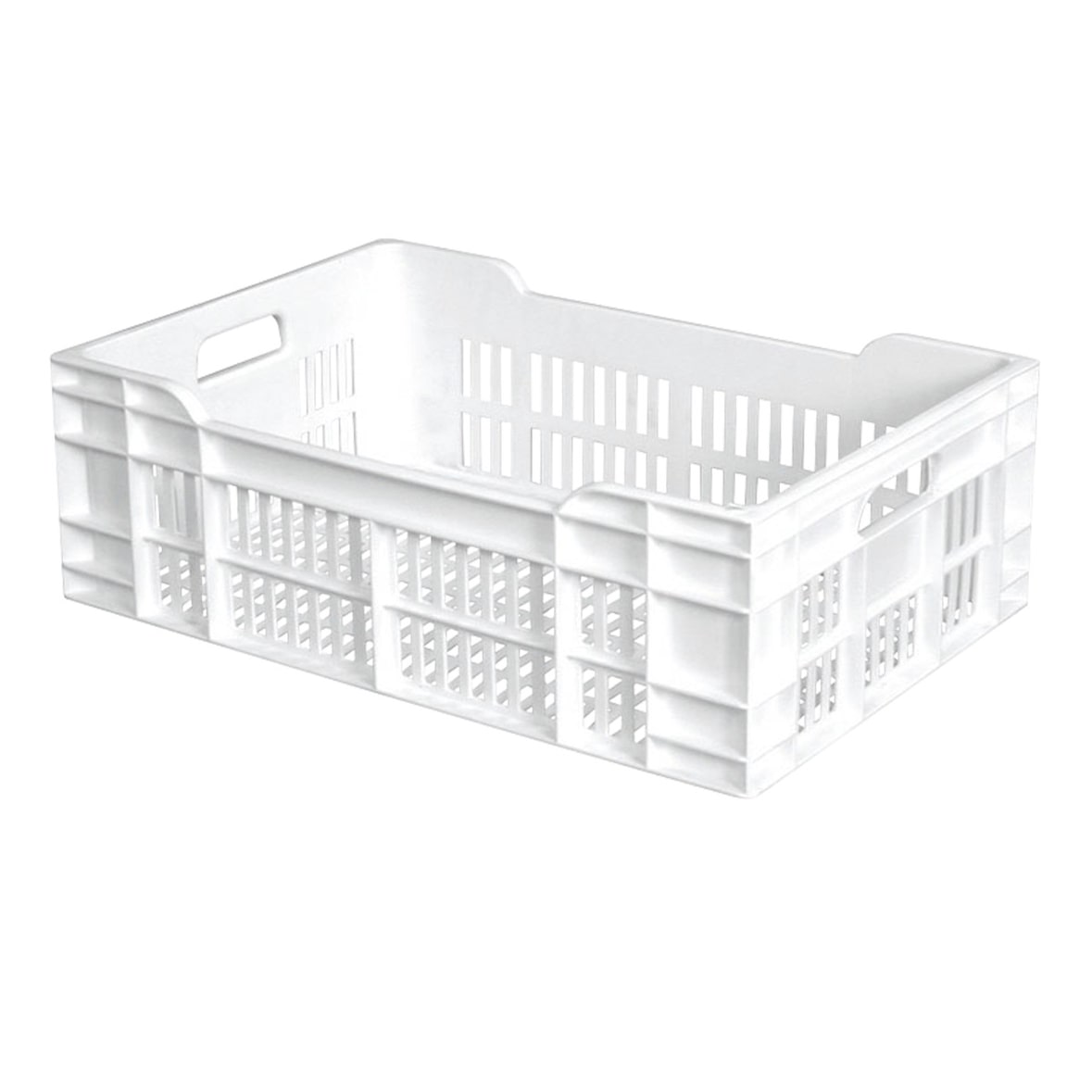 GILAC Caisse ajourée avec poignées 600 x 400 - 40 L - Blanc G179621