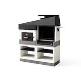 thumbnail of MF - Außenküche Kitaway Otte Grill + Holzofen, Argentinischer Grillrost - 168 x 63 x 206 cm