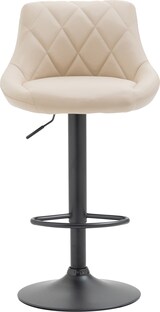 thumbnail of CHEFGASTRO Barhocker CAPE VERDE Kunstleder Schwarz HxBxT 83x46x49cm Kunstleder Creme Barstuhl