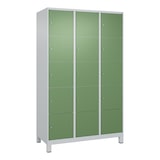 thumbnail of C+P Schließfachschränke Classic PLUS, Füßen, 15 Abteile, HxBxT 195x120x50cm, Zylinderschloss, Hellgrau/Resedagrün von PROREGAL