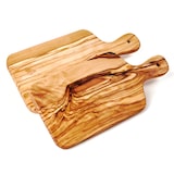 thumbnail of 2er Set Servierbrett aus Olivenholz, rechteckig, mit Griff 25 cm