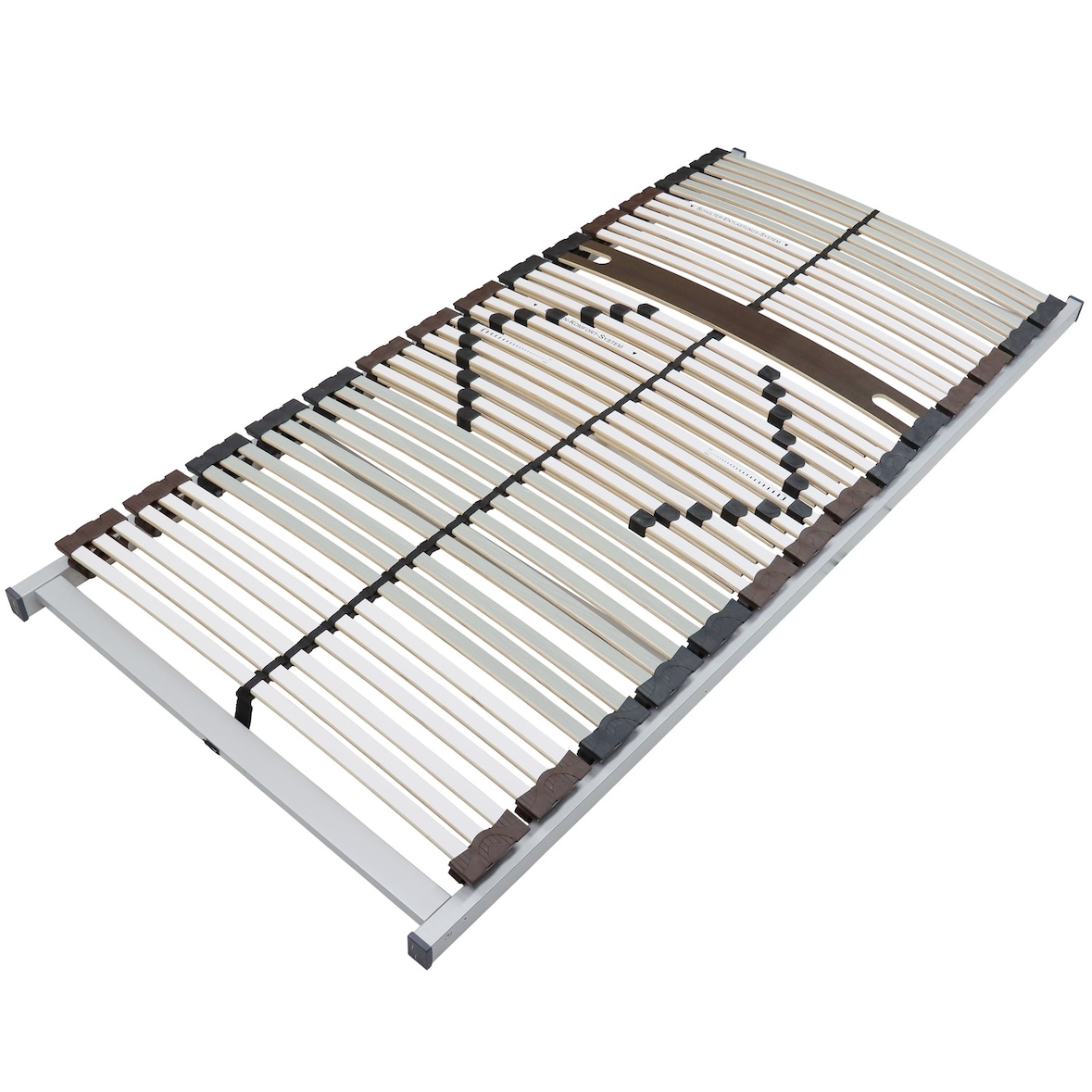 Lattenrost 90x200 cm fertig montiert Traglast 200 kg 40 Latten 7-Zonen Birkenschichtholz Mittelgurt Härteverstellung Made in Germany