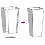 thumbnail of vidaXL Plantenbak 35x35x75 cm staal wit