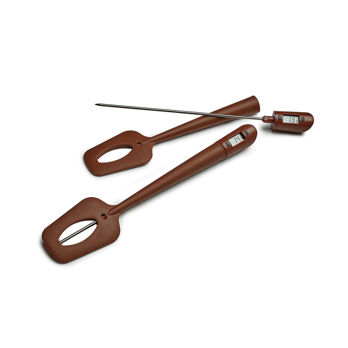 Schneider - Stielschaber mit Thermometer, -50 bis +300 °C, 320 x 65 mm