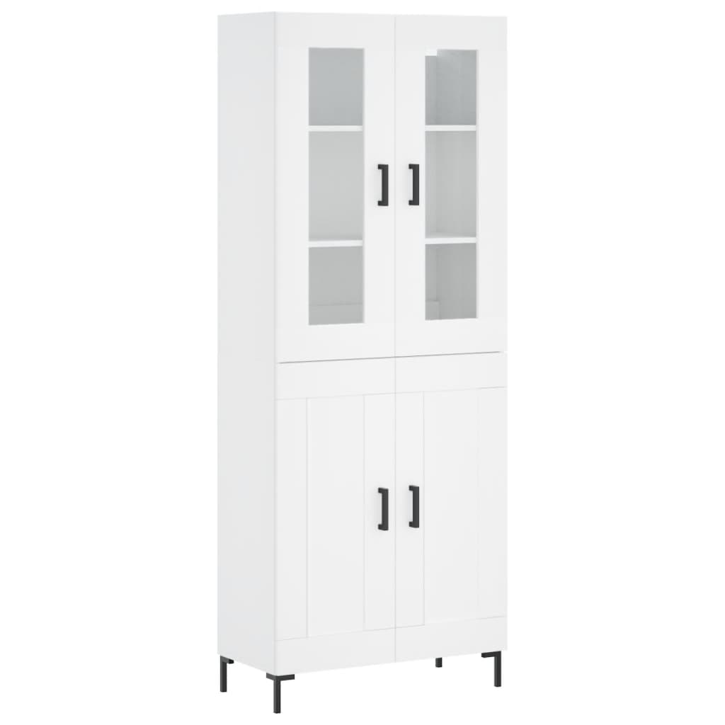 vidaXL Highboard Weiß 69,5x34x180 cm Holzwerkstoff