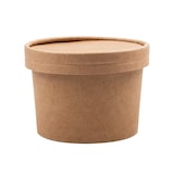 thumbnail of Recipientes Com Tampas 240 Ml 340 + 18 Pe G/M2 Ø9/7,5X6 Cm Natural Kraft (250 Unidades)