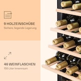 thumbnail of Klarstein Vinamour 46 Uno Weinkühlschrank 1 Zonen 155 L/46 Fl. 4-18 °C Edelstahl Edelstahl