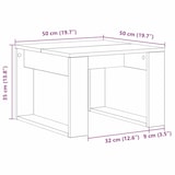 thumbnail of vidaXL Couchtisch Schwarz Eichen-Optik 50 x 50 x 35 cm Holzwerkstoff