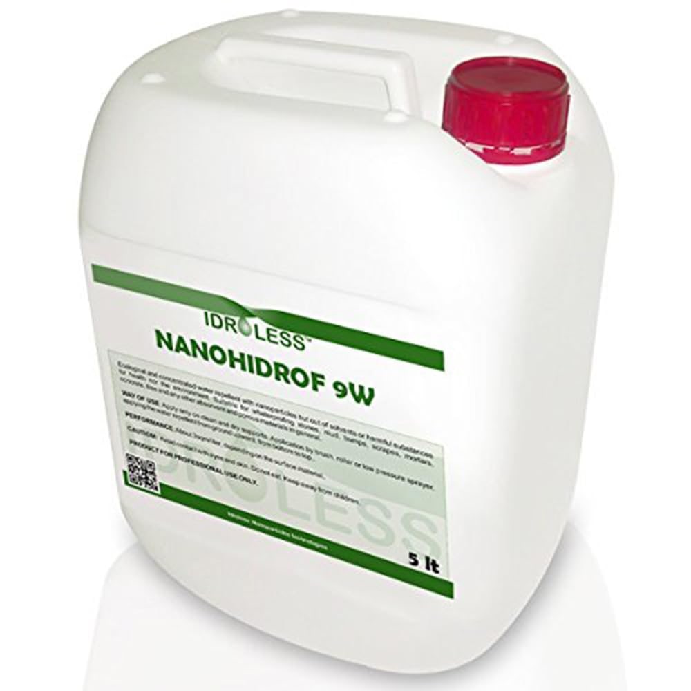 Impermeabilizante Invisível Nanohidrof 9W (10L) - Previne fugas de água em telhados, pedras, cimento, fachadas de tijolo, etc.