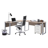 thumbnail of Büromöbel-Set TABOR PRO 1 in Eiche Sonoma / weiß Hochglanz, Arbeitszimmer Komplett-Set