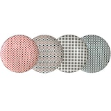 thumbnail of Lioness, set 8 piatti piani Mosaik in ceramica cm 20 in quattro decori assortiti, RH40069-8