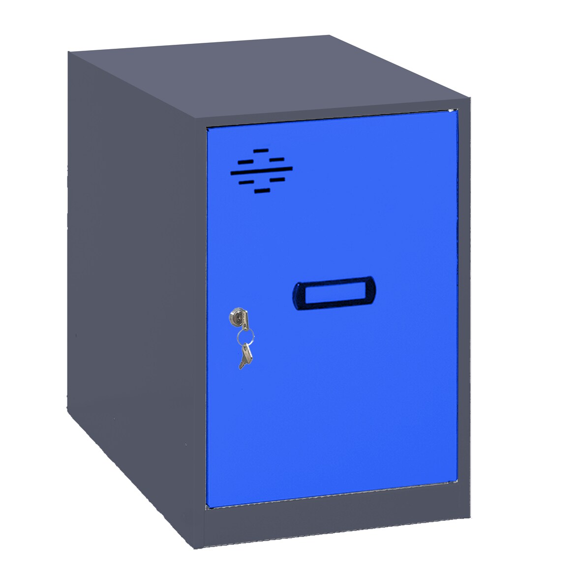 Metallschrank mini zerlegt ANTHRACITE/BLAU 475x400x500 mm (Höhe x Länge x Breite)