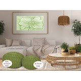 thumbnail of Sitzpouf Strickhocker Pouf Ø45 H30cm Bodenkissen Indoor Baumwolle nachhaltig recycelt : grün