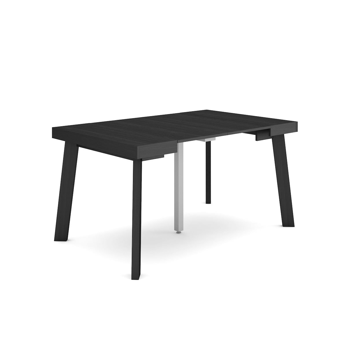 Consolle allungabile, Tavolo consolle allungabile, 140x90x73cm, Per 6 persone, Gambe in legno, Stile moderno, Nero _ 187_49