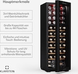 thumbnail of Klarstein Bovella 44 Duo+ Weinkühlschrank | 2-in-1 | 44 Flaschen | 2 Zonen | 9 Regale | Touch Schwarz