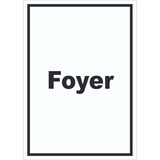thumbnail of Foyer Schild mit Text Eingangshalle Empfangshalle hochkant A2 Rückseite selbstklebend