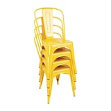 thumbnail of Chaises bistro en acier Bolero jaunes (lot de 4)
