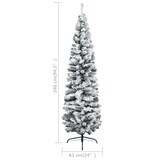 thumbnail of vidaXL Künstlicher Weihnachtsbaum Schlank mit Schnee Grün 240 cm PVC