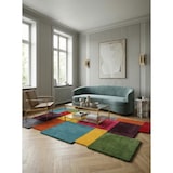 thumbnail of Handgetufteter Wollteppich `Thames Eva` - Geometrisch & Modern. Farbe: Multi, 150x240 cm | Kadima Design