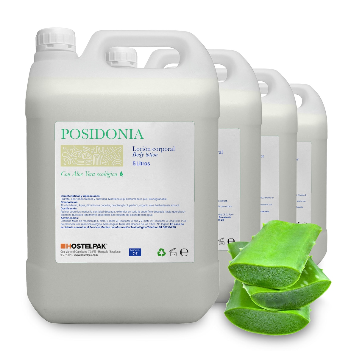 Bodymilk - Colección Posidonia - 5L - Amenities hotel, Cuidado personal, pH neutro, Aloe Vera Ecológica