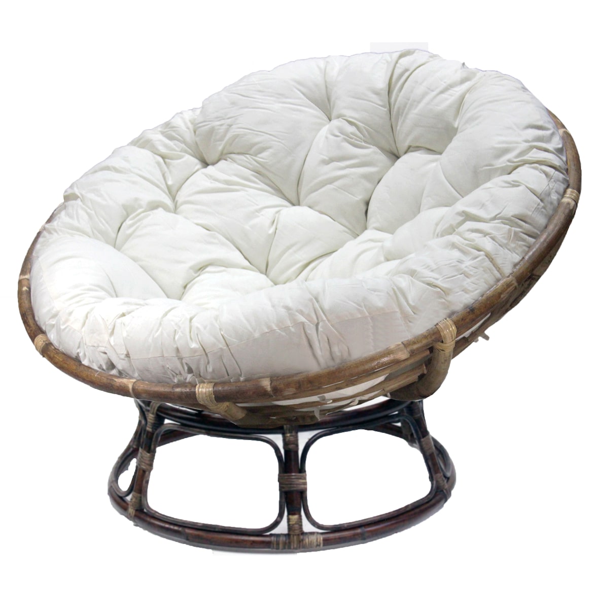 Papasan Sessel Rattansessel Schalensitz Ø 112cm Rattan Sitzkissen Garten Indoor