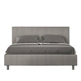 thumbnail of Cama con somier acolchada 160x210 tejido Labirinto 02 gris Adele