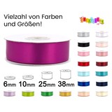 thumbnail of Doppelseitiges Satinband 10mm x 20m Schleifenband Geschenkband Uni Hellblau