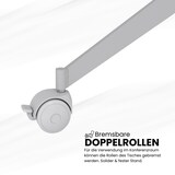 thumbnail of bümö Klapptisch weiß 160 x 80 cm klappbar & fahrbar, klappbarer Schreibtisch auf Rollen, Klappschreibtisch, Tisch klappbar, Klappbarer Tisch,