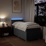 thumbnail of vidaXL Boxspringbett mit Matratze Dunkelgrau 100x200 cm Stoff