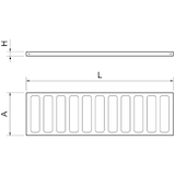 thumbnail of FRICOSMOS-Regal zur Flaschenlagerung 1000x300x1,5 mm. Platz für 11 Flaschen